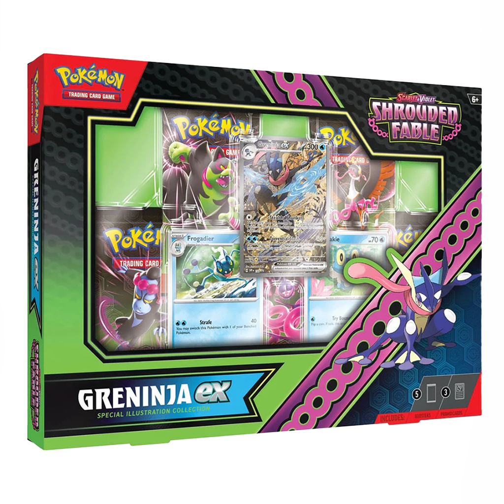 Greninja ex – Shrouded Fable Special Illustration Box mit Top-Karten & Booster
