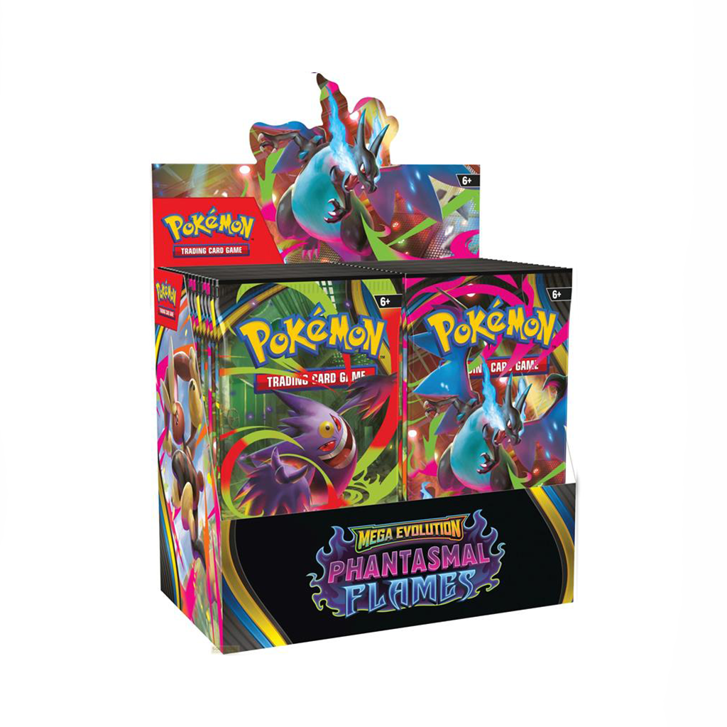 Pokémon Mega Evolution (ME02): Phantasmal Flames Booster Box Display