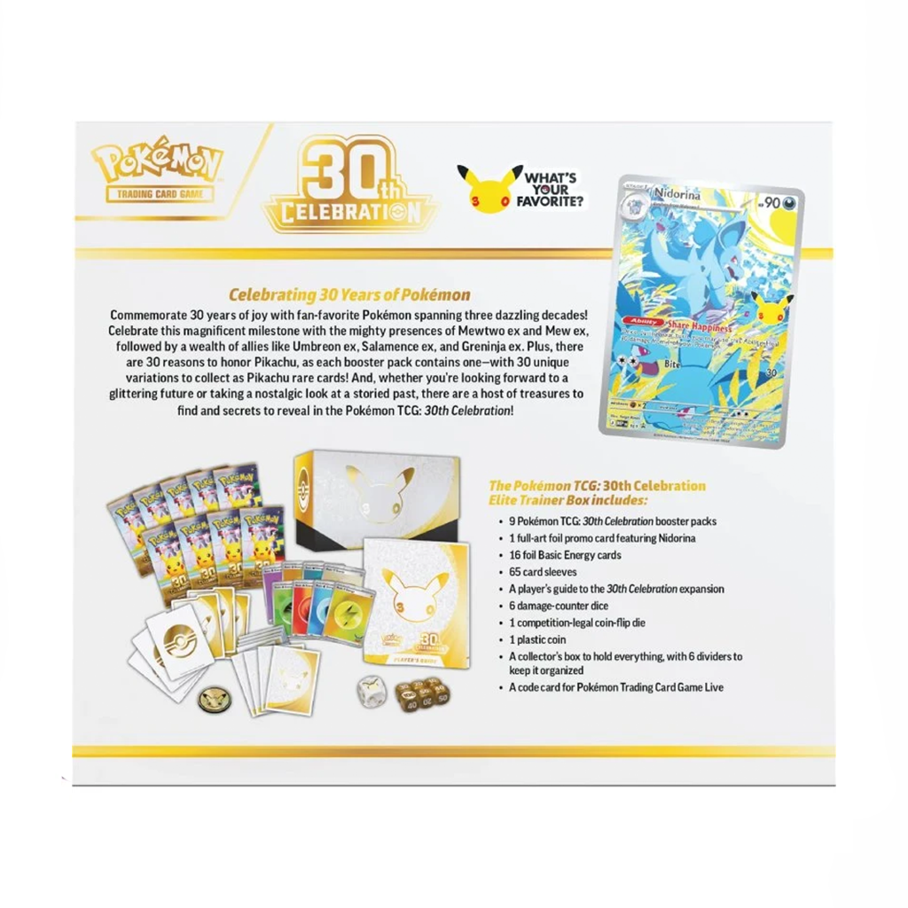 Pokémon Mega Evolution (ME05.5): 30th Celebration Elite Trainer Box (PRE-ORDER)