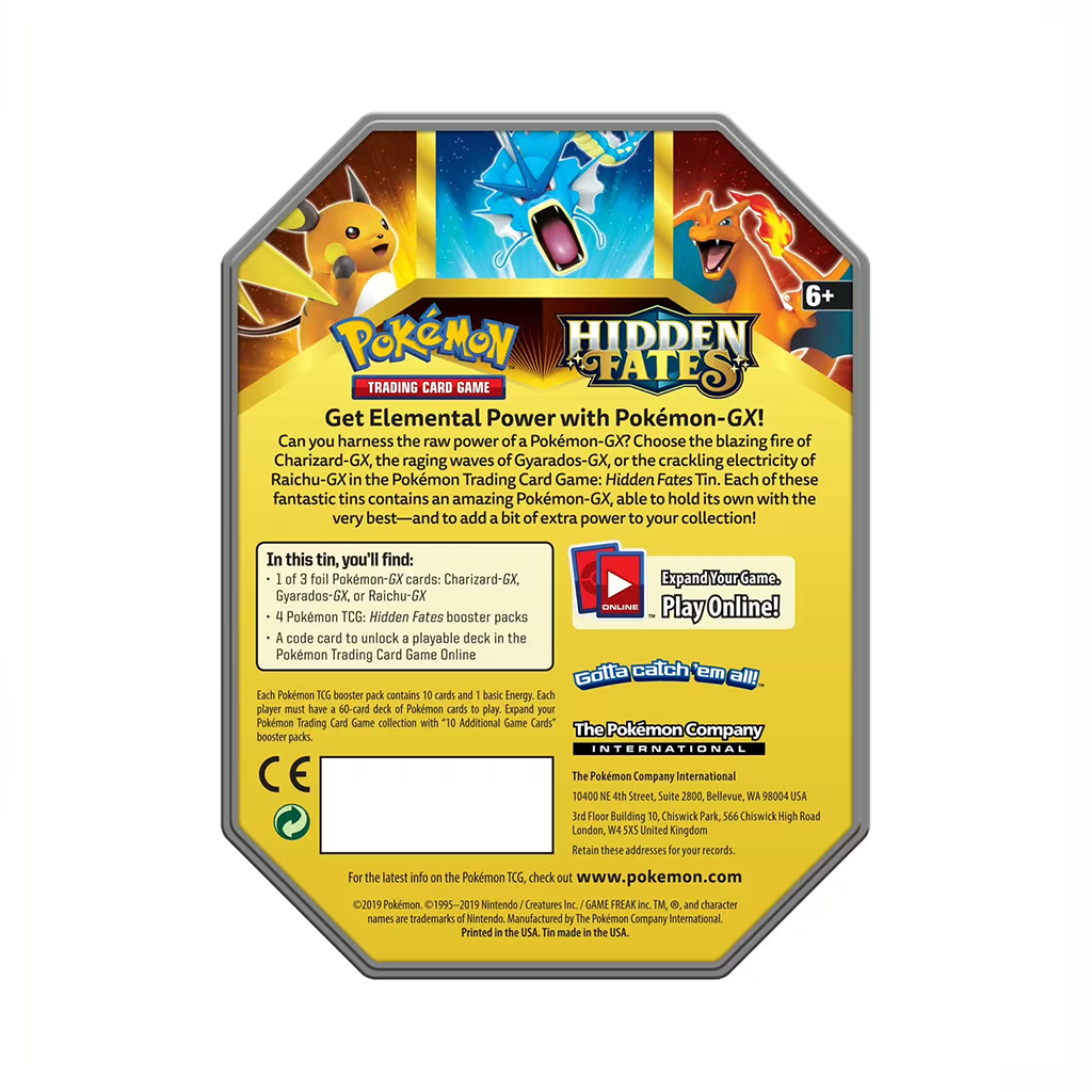 Pokémon Sun & Moon: Hidden Fates Gyarados-GX Tin Box